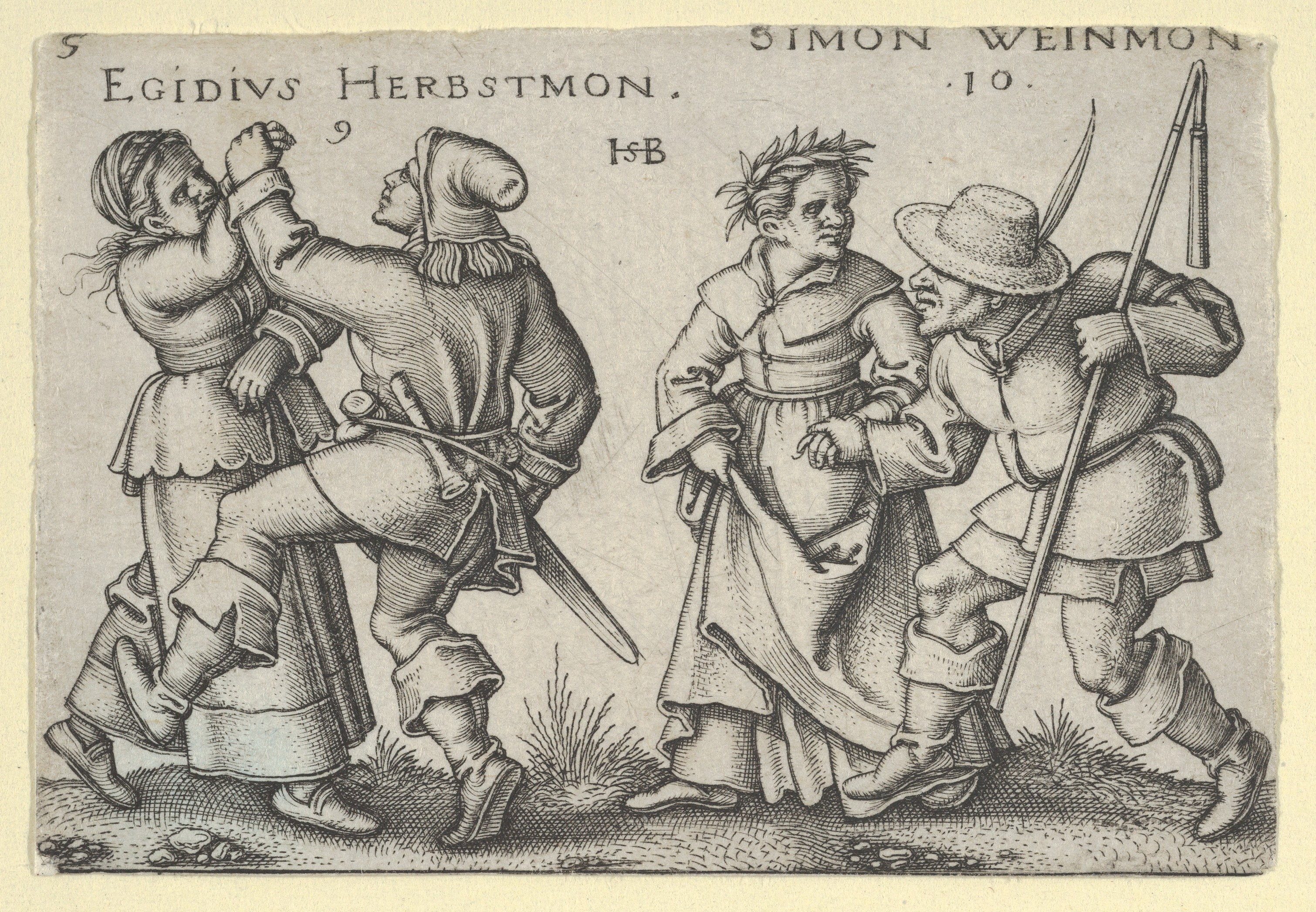 Period print of dance